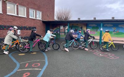 Fifth Class on their bikes!